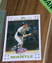 Topps Opening Day New York Yankees Mickey Mantle Signature Baseball Card... - £27.25 GBP