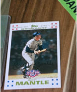 Topps Opening Day New York Yankees Mickey Mantle Signature Baseball Card... - £27.24 GBP