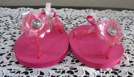 Build A Bear Workshop Fuchsia Pink Sandals With Jelly Flower - £6.02 GBP