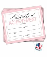 Pink Certificate of Achievement | Set of 25 | Awards - $22.39 CAD