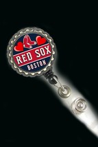 Boston Red sox   work Retractable Reel ID Badge Holder nurse cna secreta... - £3.82 GBP