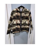Vintage Tapestry Jacket L 14/16 Tradition Country Collection Zip Earth Tone - $36.00