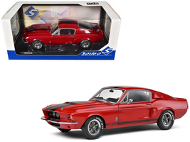 1967 Shelby GT500 Burgundy Red with Black Stripes 1/18 Diecast Model Car by Soli - $80.89