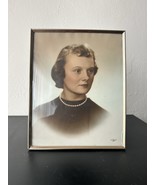 Vtg 1950s Photo Woman In Pearls Colorized - $29.69
