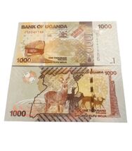 2017 Uganda 1000 Shillings UNC – Wildlife Deer Design – Bank of Uganda Note - $3.93 CAD