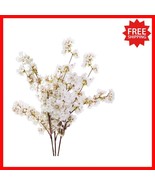 Lifelike 39-Inch Artificial Cherry Blossom Stems – Perfect for All Seasons - $831.59 MXN