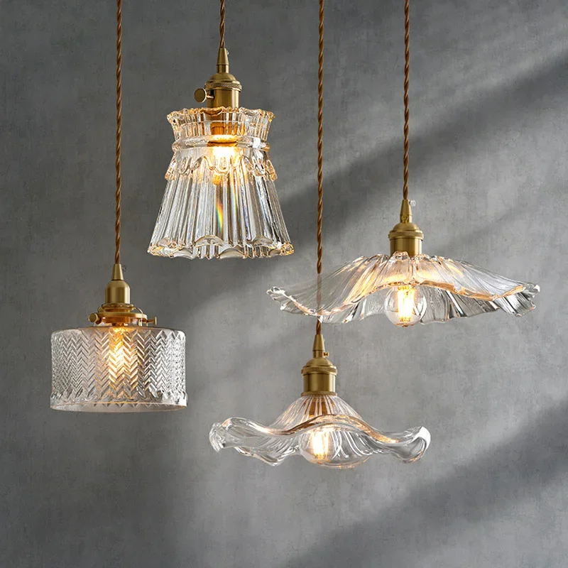 Modern Glass Pendant Light for Bedroom Kitchen Dining Room Hanging Lamp ... - £50.91 GBP+