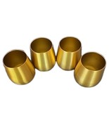 Four (4) ~ Retro ~ Aluminum ~ Stemless Wine Glasses ~ GOLD ~ 21 oz. ~ 4.... - $48.02 CAD
