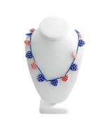 Patriotic Hearts Light Up Necklace Stars Stripes Red White Blue 36-inch ... - $294.44 MXN