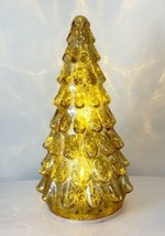 Cracker Barrel Gold Light Up Mercury Glass Xmas Tree w Box / Works  - **READ** - £19.26 GBP