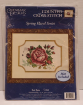 Candamar Counted Cross Stitch Kit Spring Floral Series Red Rose 51042 Op... - £8.53 GBP