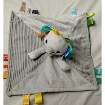 Bright Start Elephant Lovey Baby Security Blanket Infant Plush Grey Soft Palm - $11.58