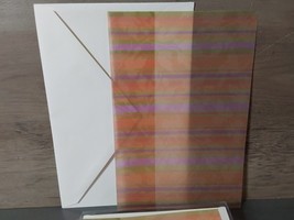 Vintage Paper Prince Stationary See Thru Paper w Envelopes Autumn Colors... - $19.65
