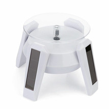 Solar Powered 360 Degree Rotating Turntable Display Stand Plate Phone Ca... - £14.52 GBP