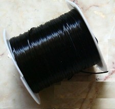 32&#39; Black .8mm elastic bead stringing beading cord 10 meters thin stretchy m086 - £1.51 GBP