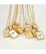 18K Gold Zodiac Pendant Necklace Mother Pearl Necklace - $40.64 CAD