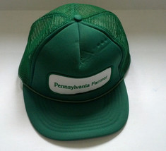Vintage green mesh snapback trucker hat Pennsylvania farmer logo patch f... - $19.75