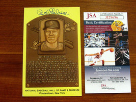 BOB GIBSON ST. LOUIS CARDINALS CY YOUNG HOF SIGNED AUTO NB HOF PLAQUE JS... - $162.63 CAD