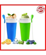 Vibrant 2-Pack Silicone Slushy Maker with Detachable Straw - Fun for Eve... - $582.46 MXN