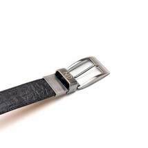 Genuine Ostrich Leg Alessio Exotic Belt Reversible White / Black image 4