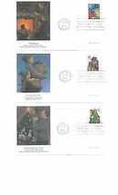 5 FDC 1996 US FLEETWOOD WINTER ACTIVITIES YULE LOG GIVING GIFT TRIMMING ... - $11.88