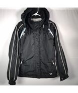 Marker Women&#39;s Snow Coat Sz 8 Black W/ Hood Full Zip - $454.36 MXN
