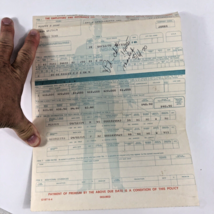 1970 Auto Insurance policy page for a 1965 Pontiac Great to frame for Car Shows - $16.07