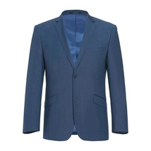 Men's Renoir Wool Blend Slim Fit 2pc Suit Sharkskin Texture 557-1 Blue image 3