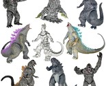 Set Of 9 Godzilla Dinosaur Vs Kong Toys King Of The Monsters Movable Joi... - £35.92 GBP