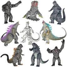 Set Of 9 Godzilla Dinosaur Vs Kong Toys King Of The Monsters Movable Joint Actio - £36.06 GBP