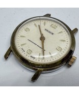 VTG Trice Swiss Men Gold Tone Handing Wind Mechanical Watch ~For Parts R... - $49.52 CAD