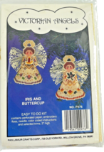 Willmaur Crafts Cross Stitch Iris Buttercup Victorian Angels Ornament Ki... - $14.22