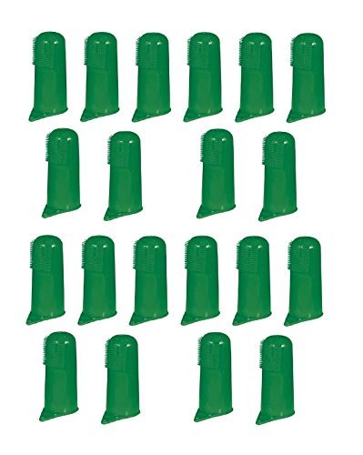Top Performance Green Finger Toothbrushes for Dogs and Cats Pet Oral & Dental Ca