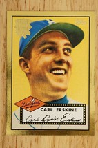 2001 Topps Carl Erskine #250 1952 World Series Gold Trim Reprint Baseball Card - £2.28 GBP