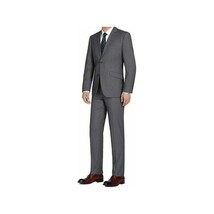Men RENOIR suit Solid Two Button Business or Formal Slim Fit 202-1 Charcoal gray image 12