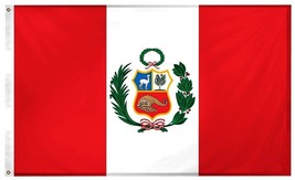 Peru Peruvian 3&#39; x 5&#39; Flag w/ Sleeve for Pole Pride Country Soccer Banner - £7.82 GBP