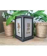 2 x Chinese, Japanese Mini Tealight Lantern Holders - Symbols - Grey - $371.86 MXN