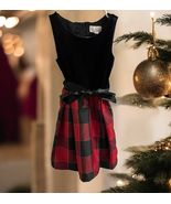 CHILDREN&#39;S PLACE Holiday Dress Mom &amp; Me Girl&#39;s Size 6X/7 Velvet Black Re... - $34.61 CAD