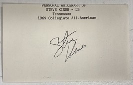 Steve Kiner Signed Autographed 3x5 Index Card - Football - $15.00