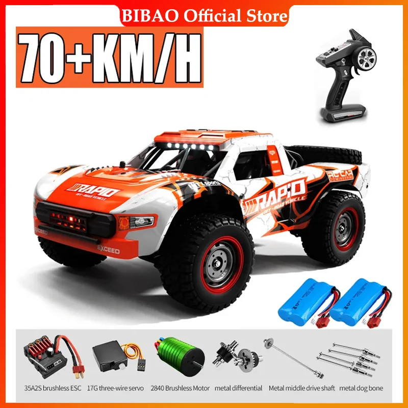 Rc Car Off-road 4x4 50km/h or 70km/h high speed brushless motor Monster Truck - £90.97 GBP+