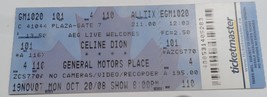 CELINE DION 2008 Vintage Ticket Stub General Motors Place AEG Live Prese... - $9.24 CAD