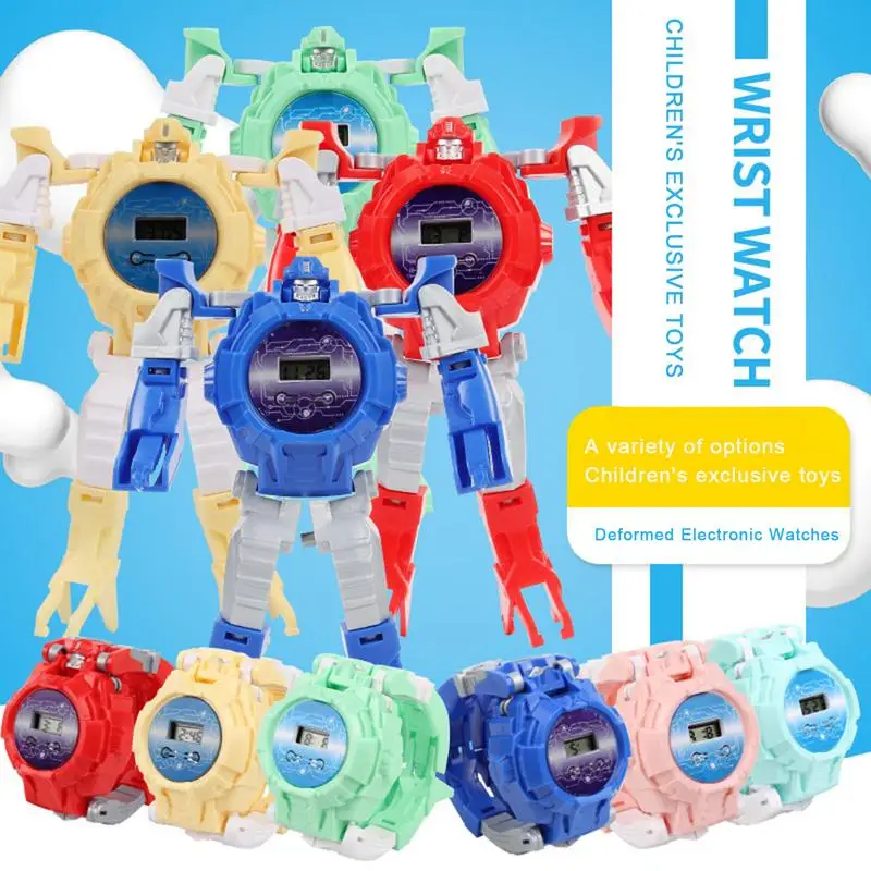 Creative Robot Transforming Kids Watch Electric Smart Robots Watches Toys for - £15.49 GBP+