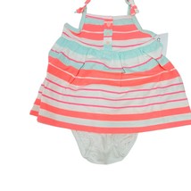 Carter&#39;s Baby Girls Smocked Cotton Jersey 2 Piece Dress Set w/ Diaper Cover NWT - £8.18 GBP
