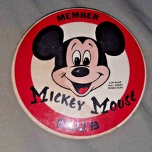 Vintage Mickey Mouse Club Member Large 3.5 Inches Button Pin Walt Disney - £25.73 GBP