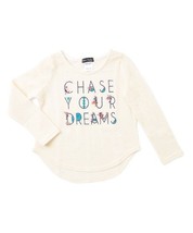 MSRP $16 Cutie&#39;s Fashions Ivory &#39;Chase Your Dreams&#39; Tee Ivory Size 4 - $7.98