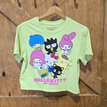 Hello Kitty by Sanrio Neon Green Crop Top Size Small T Shirt - $12.99