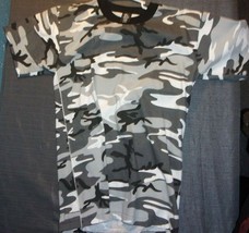 Tee Spring White Camo Short Sleeve Hot Weather T Shirt 100% Cotton SIZE ... - $12.14