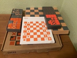 Wild Wood Wooden Chess Set Wooden Board And Pieces Board Game In Box - $221.45 MXN