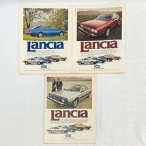 Vintage 1977 Lancia Sports Car Magazine Print Ad Lot of 3 Scorpion HPE 8&quot; x 10&quot; - £5.18 GBP