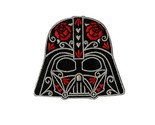 DARTH VADER CALAVERA IRON ON PATCH 3&quot; Embroidered Star Wars Flowers Suga... - £3.96 GBP
